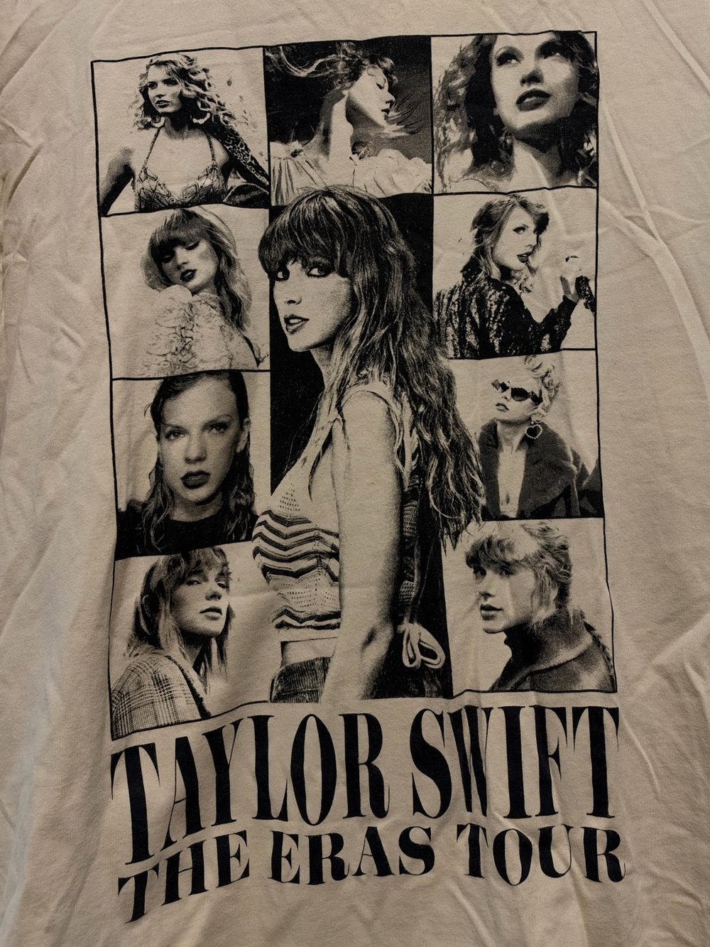 Taylor Swift The Eras Tour Graphic Tee - Cream/Black